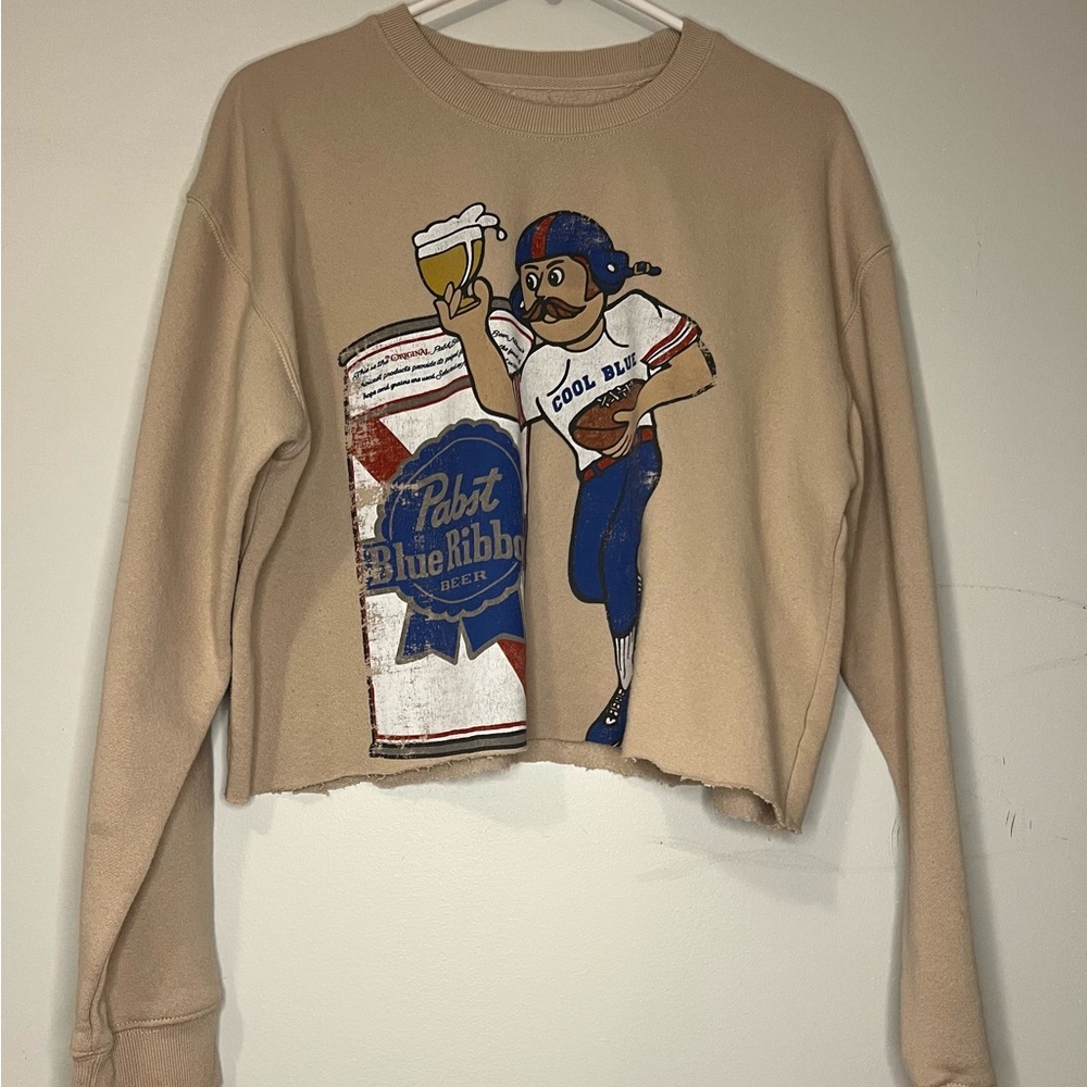 Women's Tan Crop Sweater